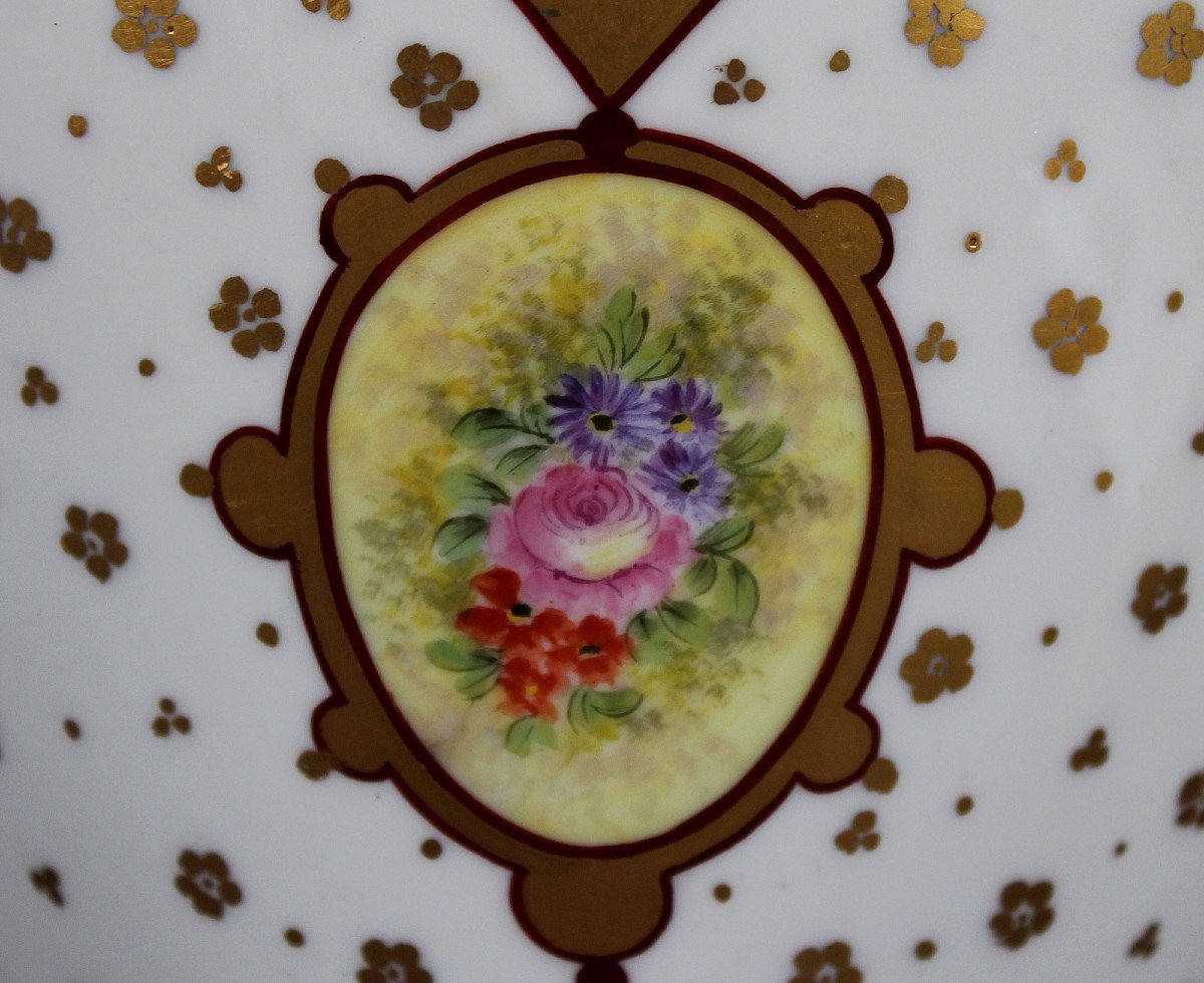 Très Grand Vase En Porcelaine Marché Turc Ottoman Peint à La Main Signé 19ème Siècle-photo-1
