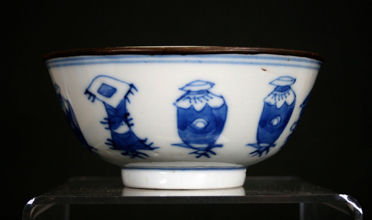 Bleu De Hue Bowl - Antique Chinese Blue & White Porcelain For Vietnamese Market-photo-2
