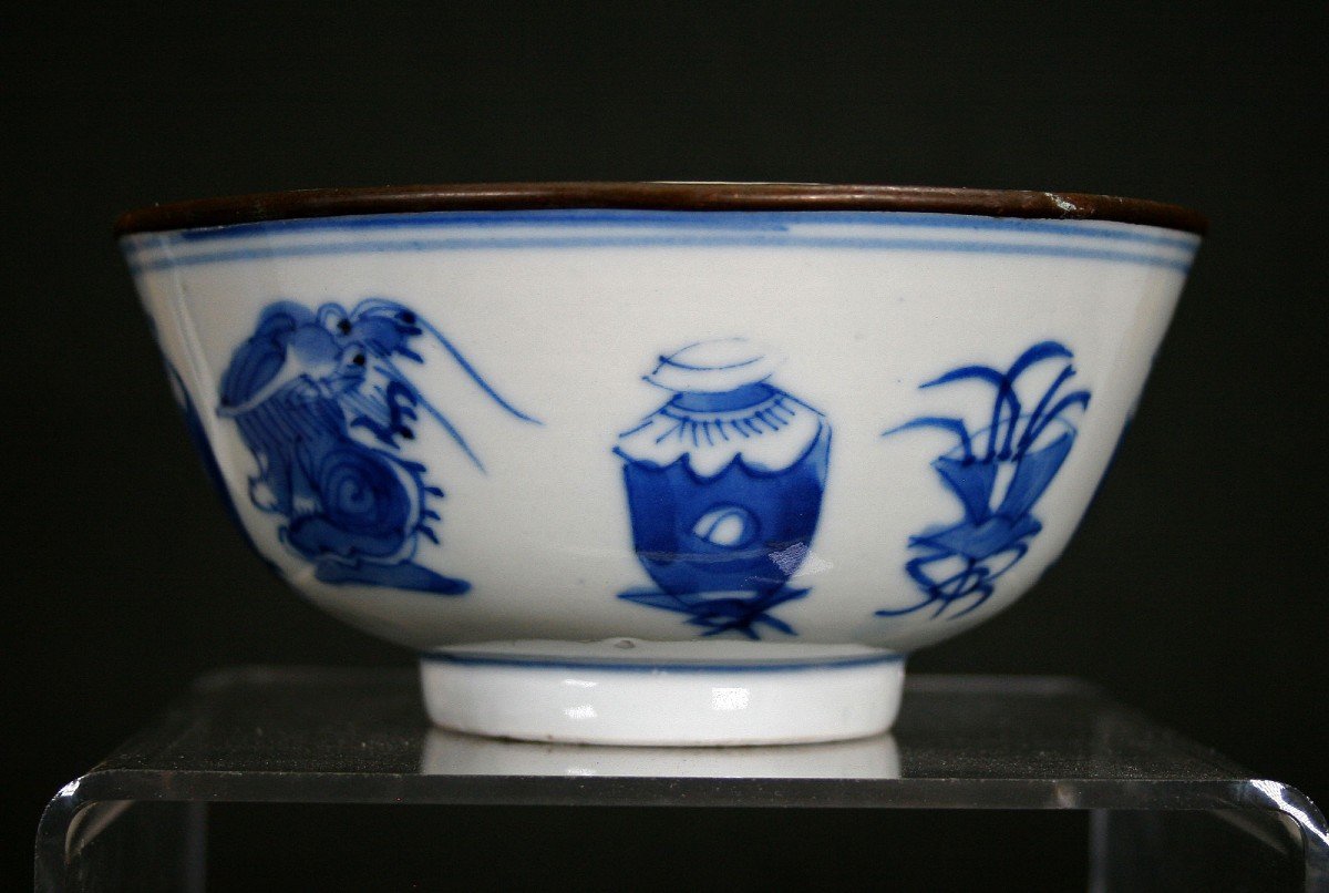 Bleu De Hue Bol - Porcelaine Chinoise Ancienne Pour Le Marché Vietnamien-photo-3
