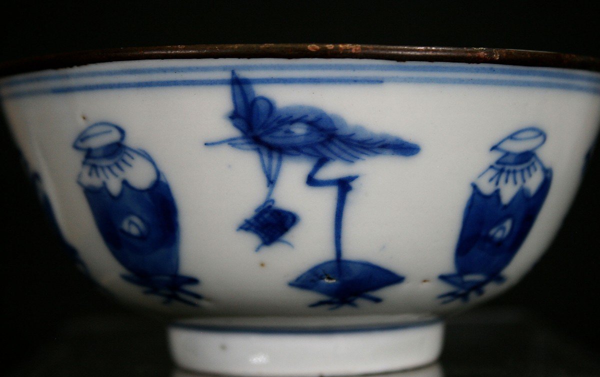 Bleu De Hue Bol - Porcelaine Chinoise Ancienne Pour Le Marché Vietnamien-photo-1