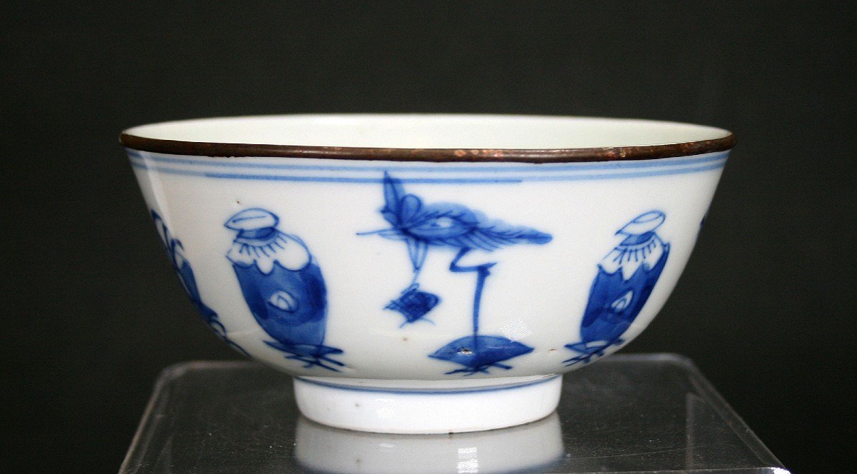 Bleu De Hue Bol - Porcelaine Chinoise Ancienne Pour Le Marché Vietnamien