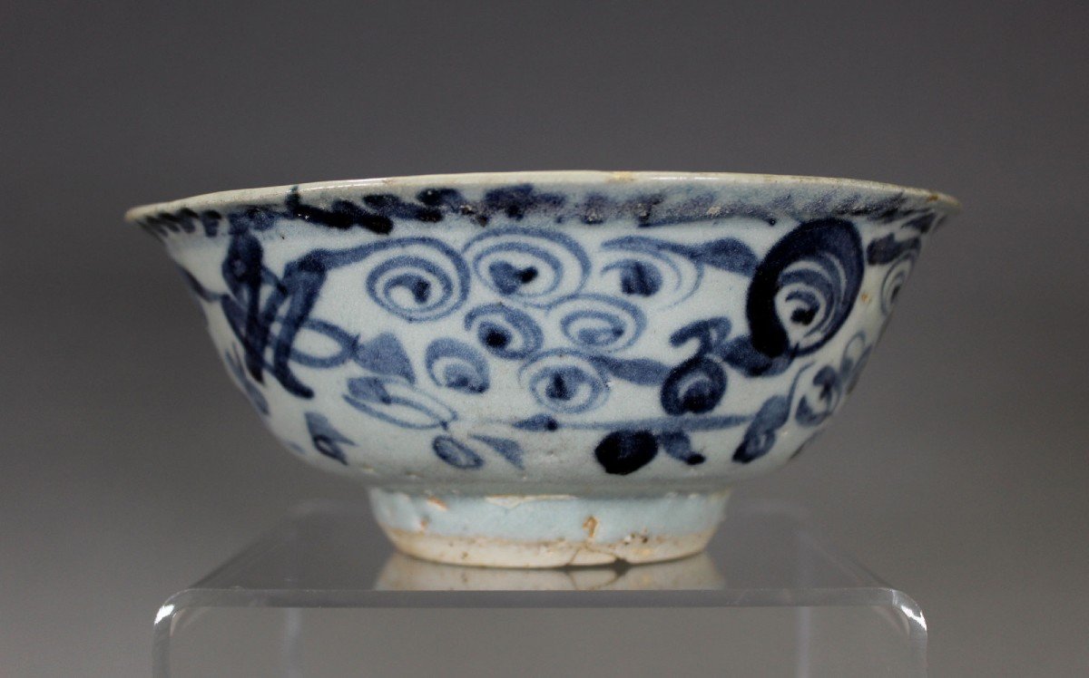 Antique Chinese Porcelain Blue And White Bowl Ming Period-photo-2