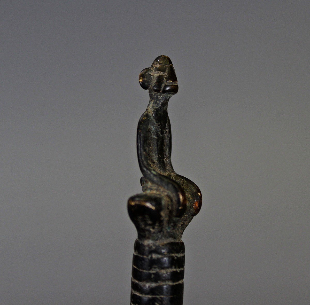 Mali Dogon épingle à Cheveux En Bronze Antique Art Africain