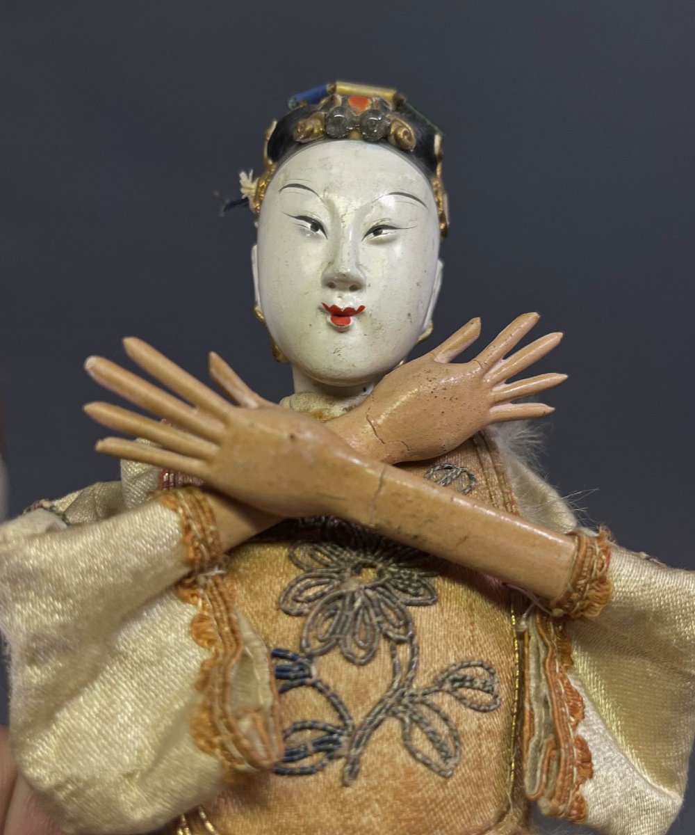 Ancienne Paire De Poupées d'Opéra Chinois-photo-6
