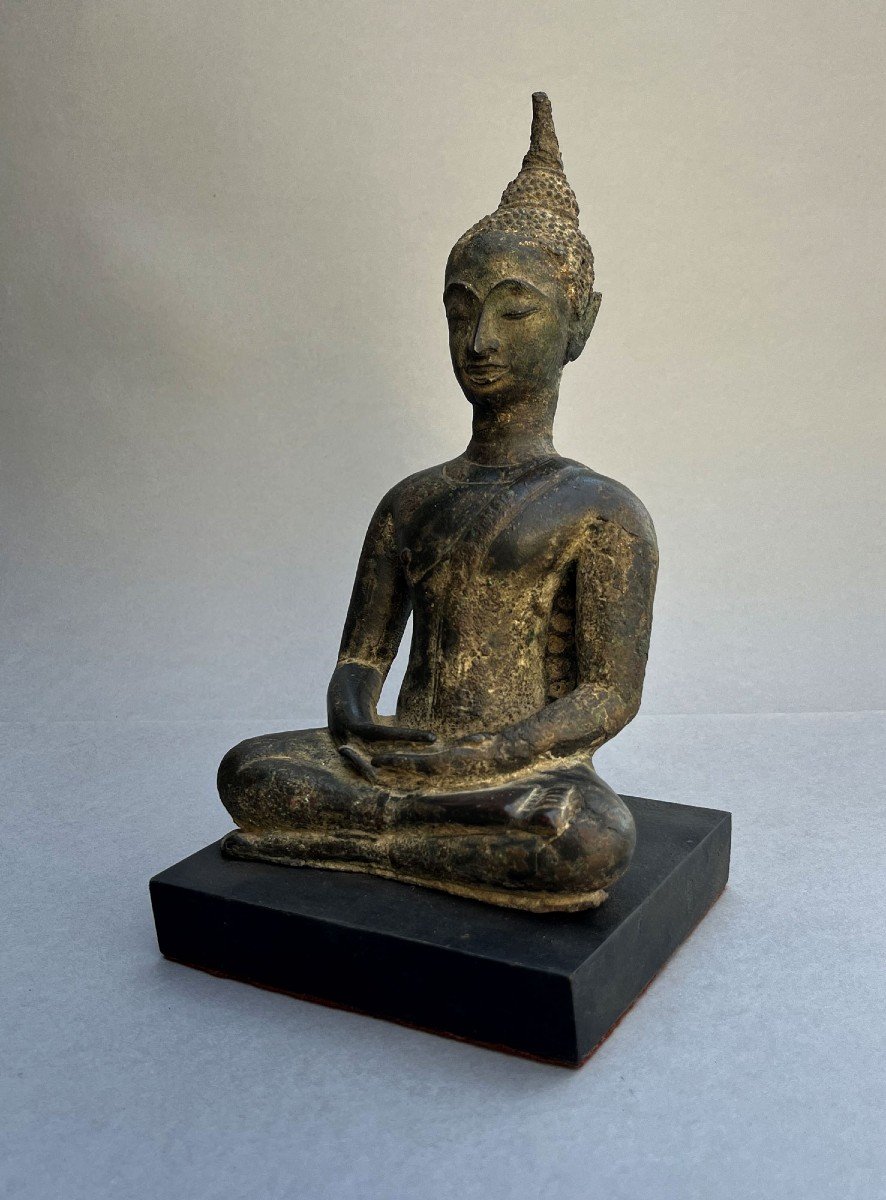 Bouddha De Méditation En Bronze Thaïlande Période Lanna XVe Siècle