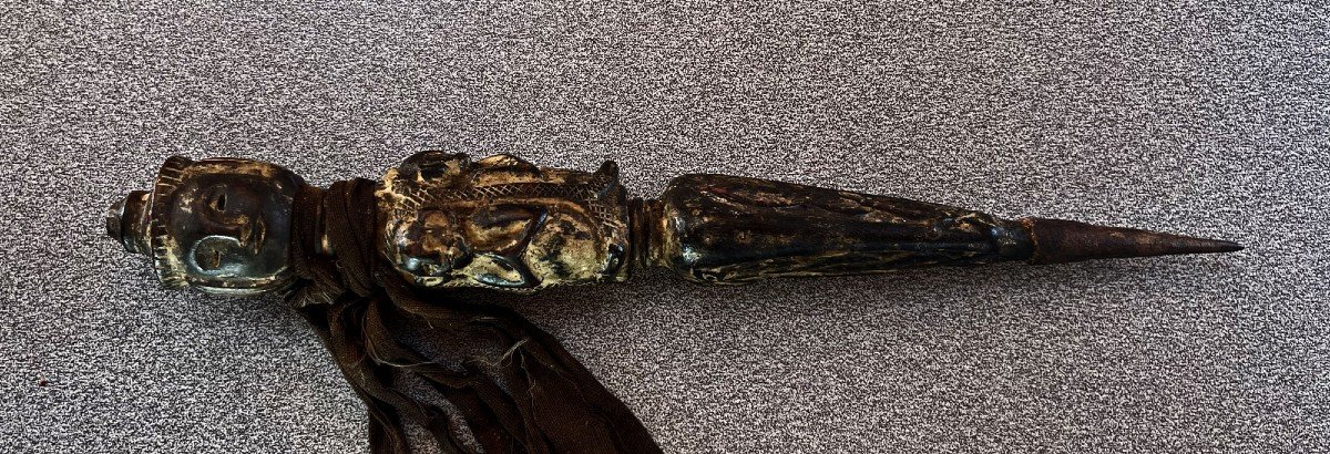 Important Antique Buddhist Ritual Dagger Phurba Nepal-photo-4