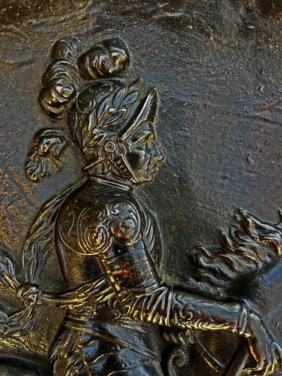 Chevalier En Armure à Cheval Grande Plaque En Bronze Musée De Cluny-photo-2