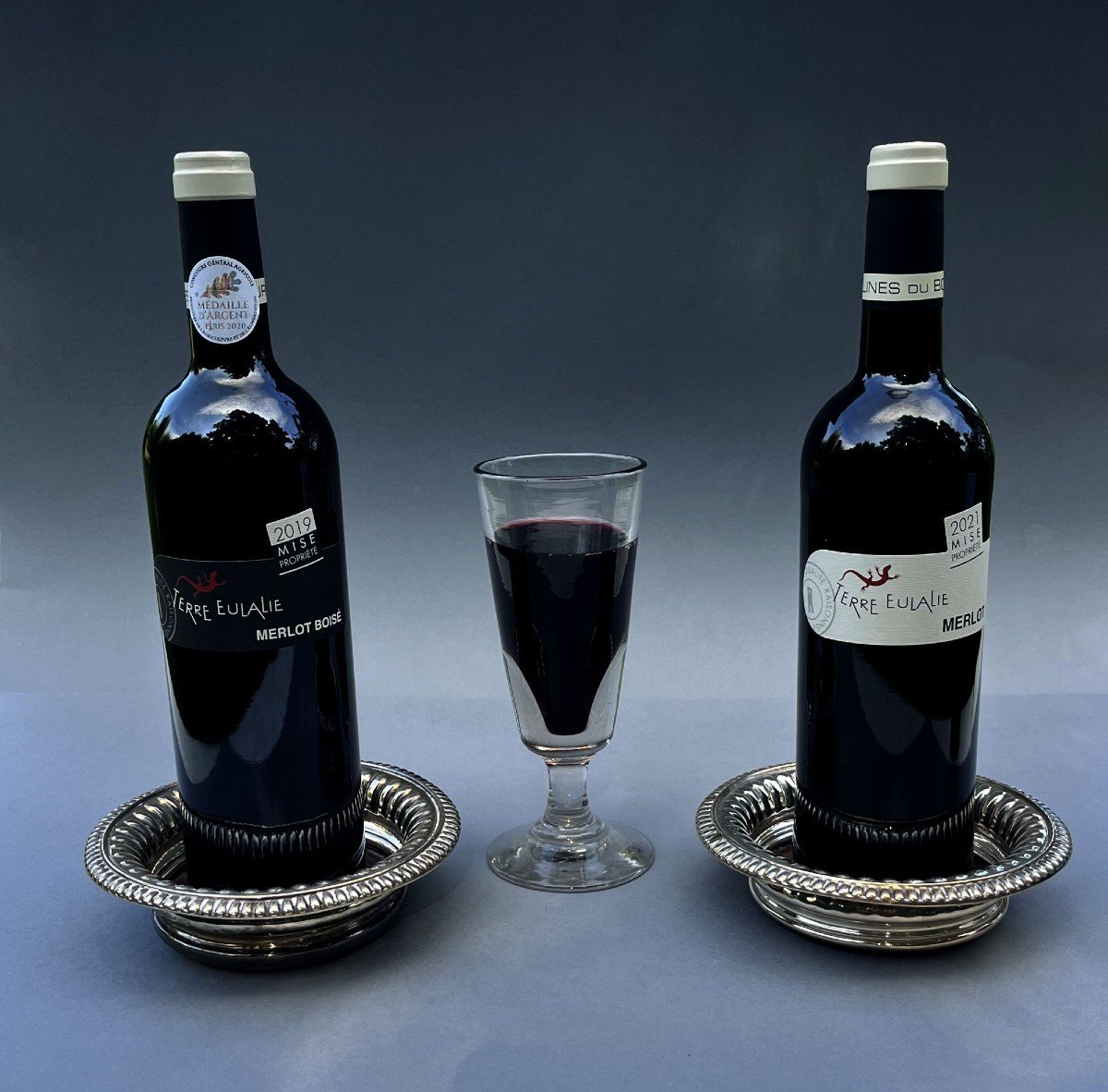 Pair Of Antique Sheffield Plate Georgian Period Wine Bottle Coasters Vintage Wine Connoisseur