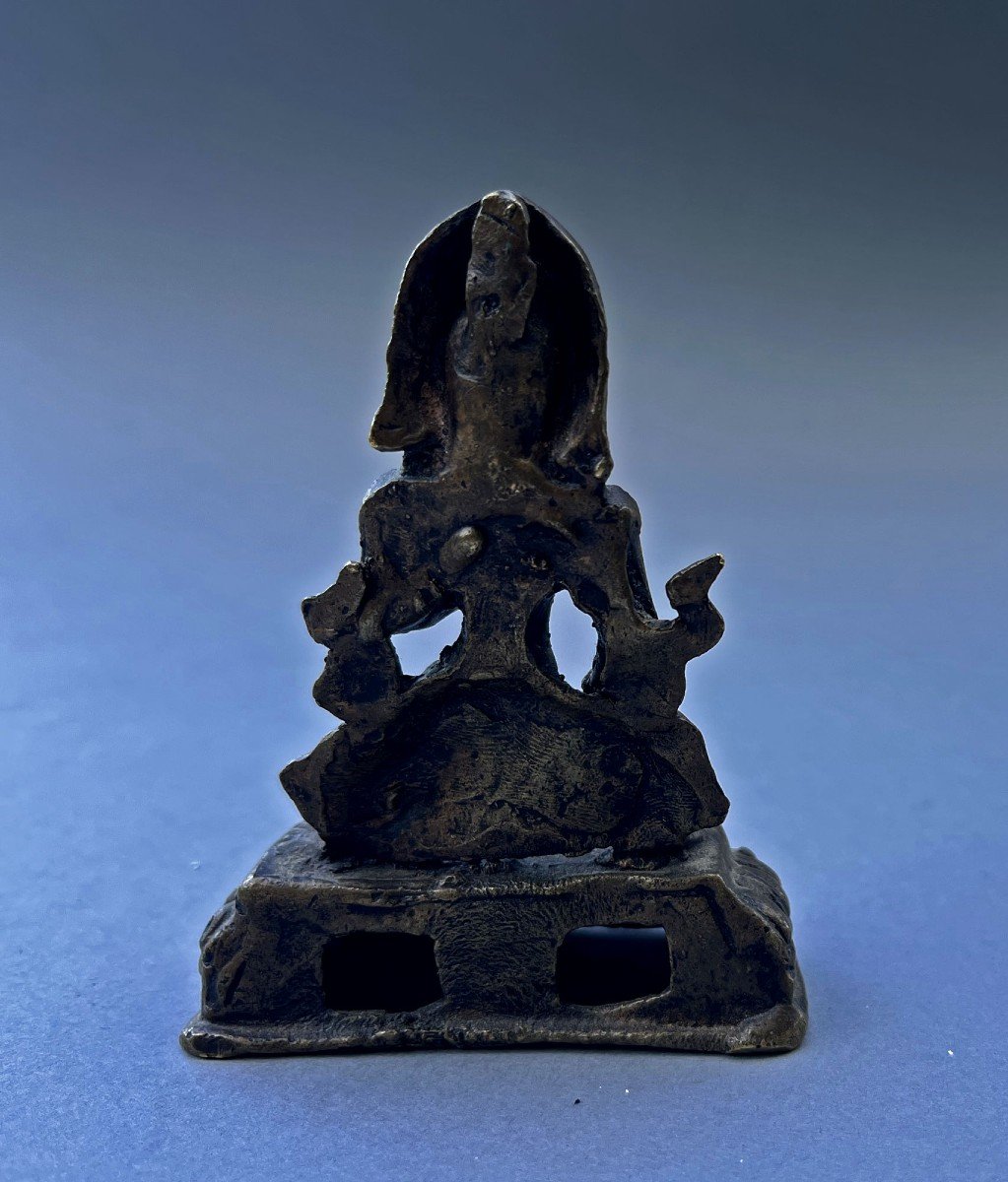 Bhima Bhīmasena Newari Népalais Bronze Hindou Bouddhiste Dieu Du Commerce Et De La Prospérité-photo-3