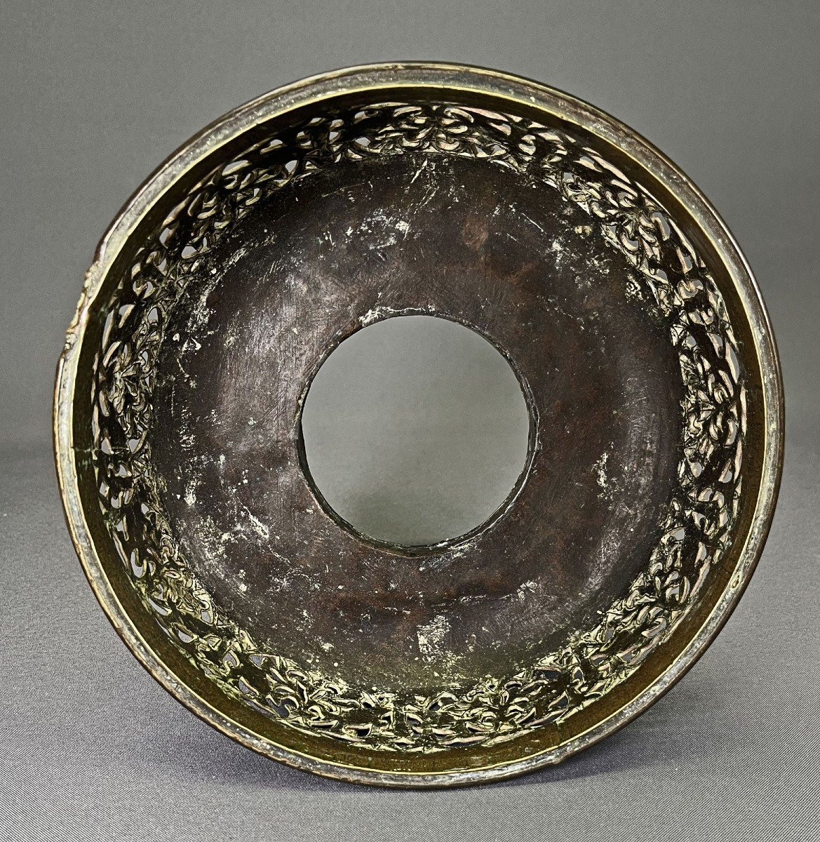 Tcharanos Or Tjarano Betel Pedestal Dish Antique Bronze Sumarta Sireh-photo-3