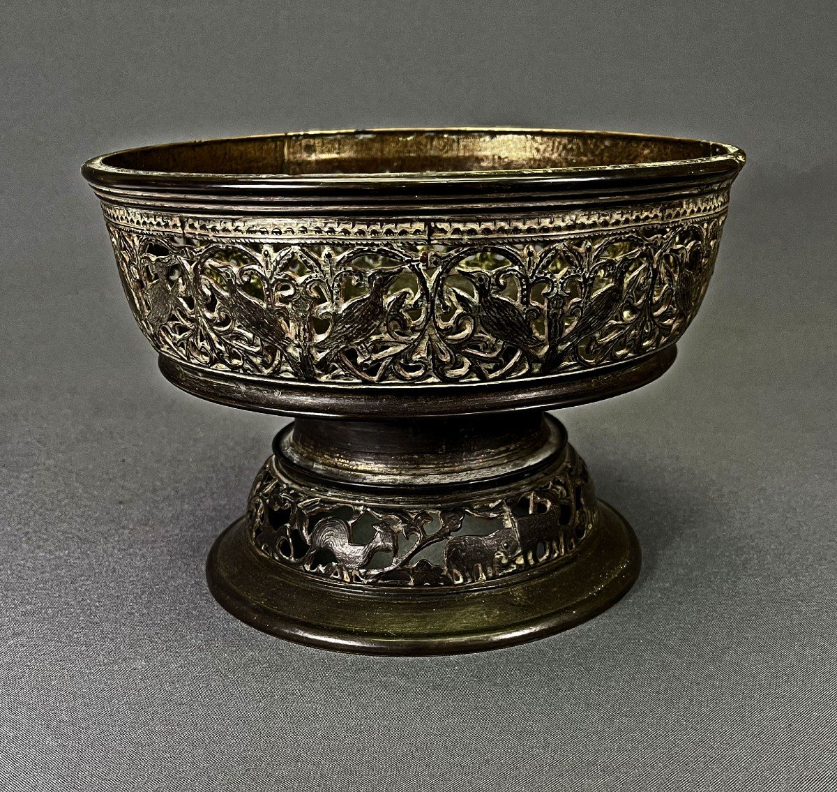 Tcharanos Or Tjarano Betel Pedestal Dish Antique Bronze Sumarta Sireh