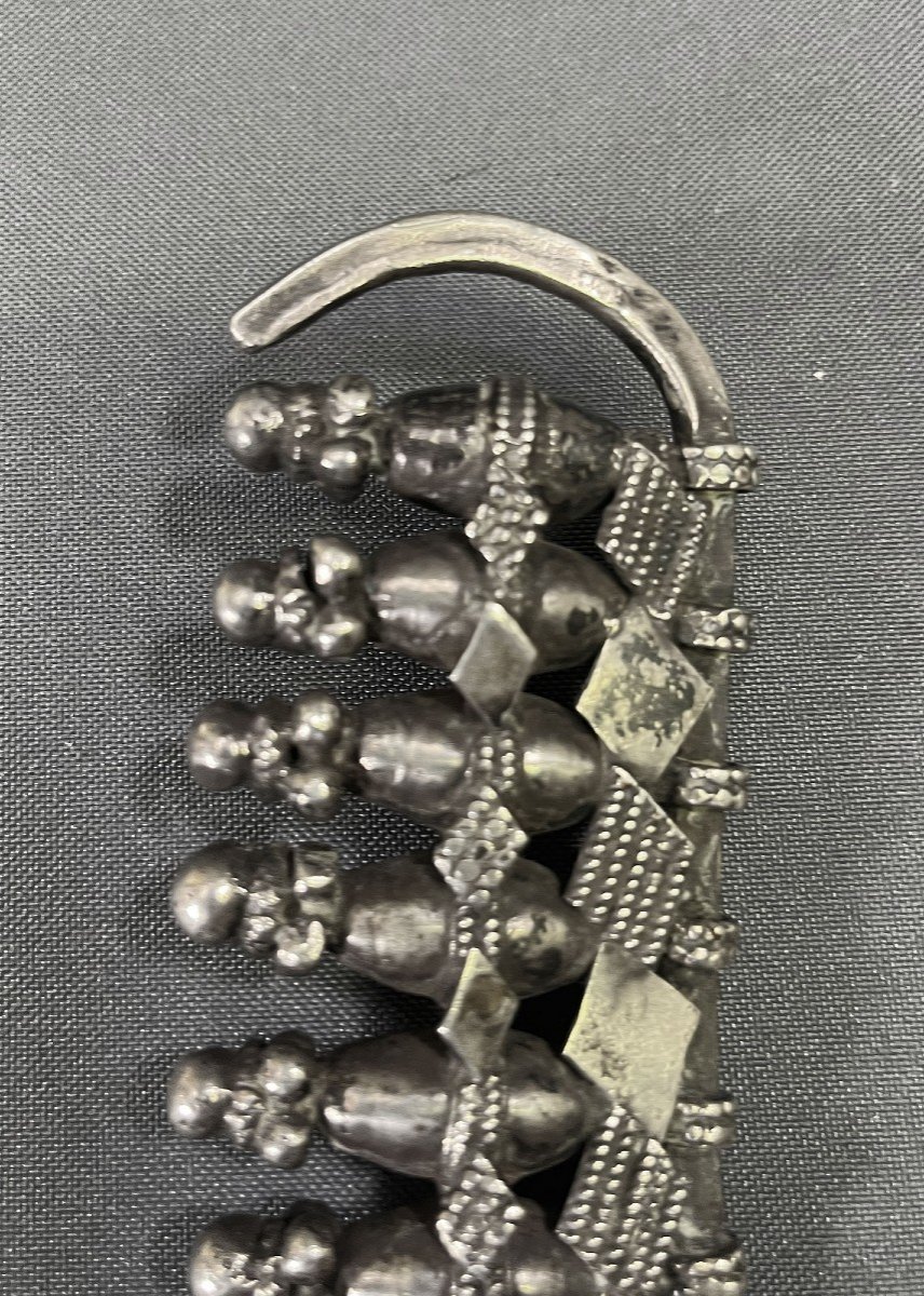 Antique Silver Hair Ornament Parure Yemen Or Oman-photo-1