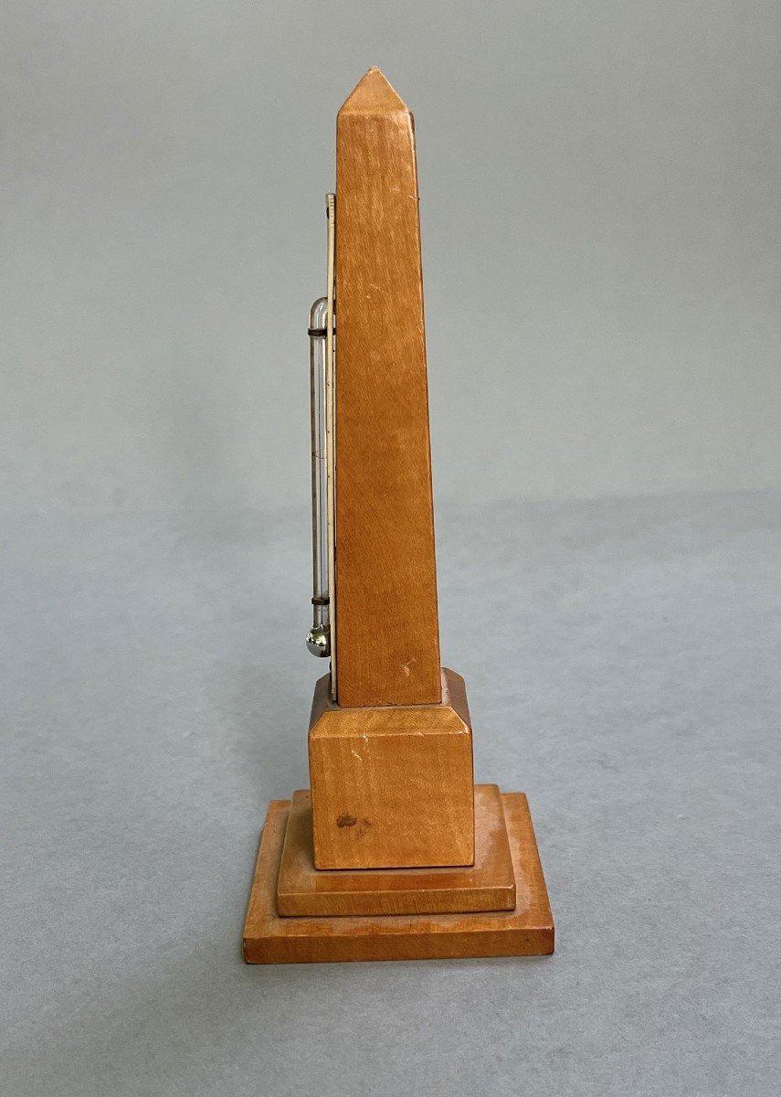Obelisk Les Phares Le Touquet Thermometer Souvenir Bois De Satin-photo-3