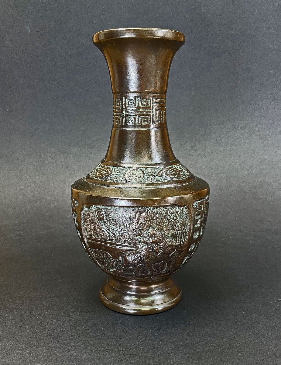 Ancien Vase En Bronze Vietnamien Vietnam-photo-3