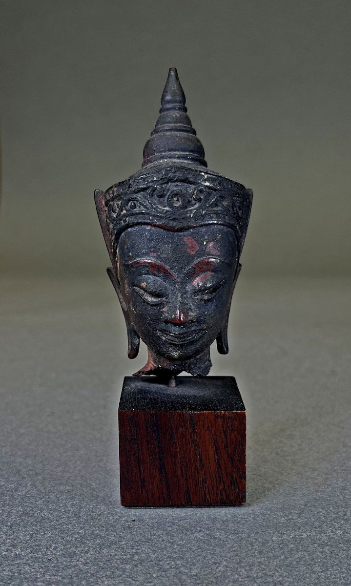 Thailande - Tête De Bouddha Couronnée, Période Ayutthaya  17ème Siècle 