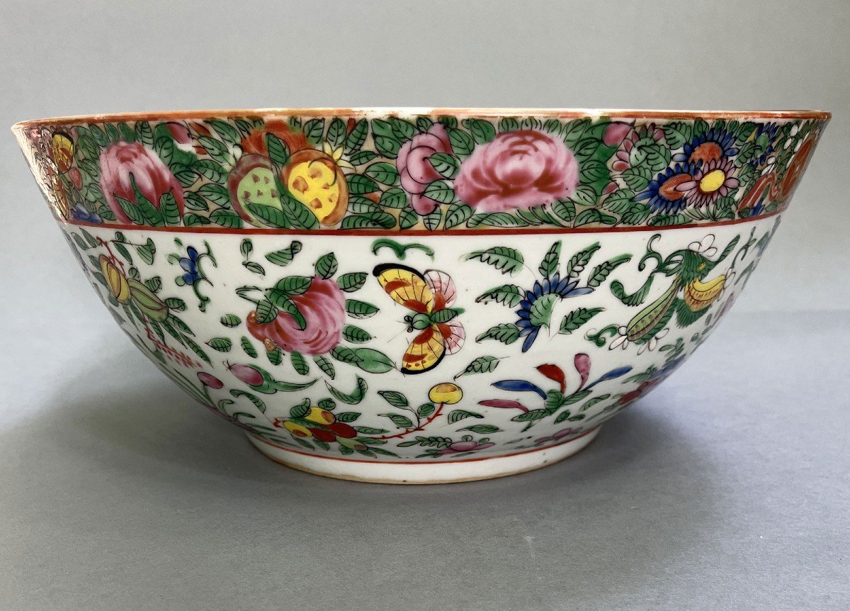 Bol Porcelaine Cantonaise Chinoise Antique Famille Rose Marché Persan Date Islamique 1318 -photo-4