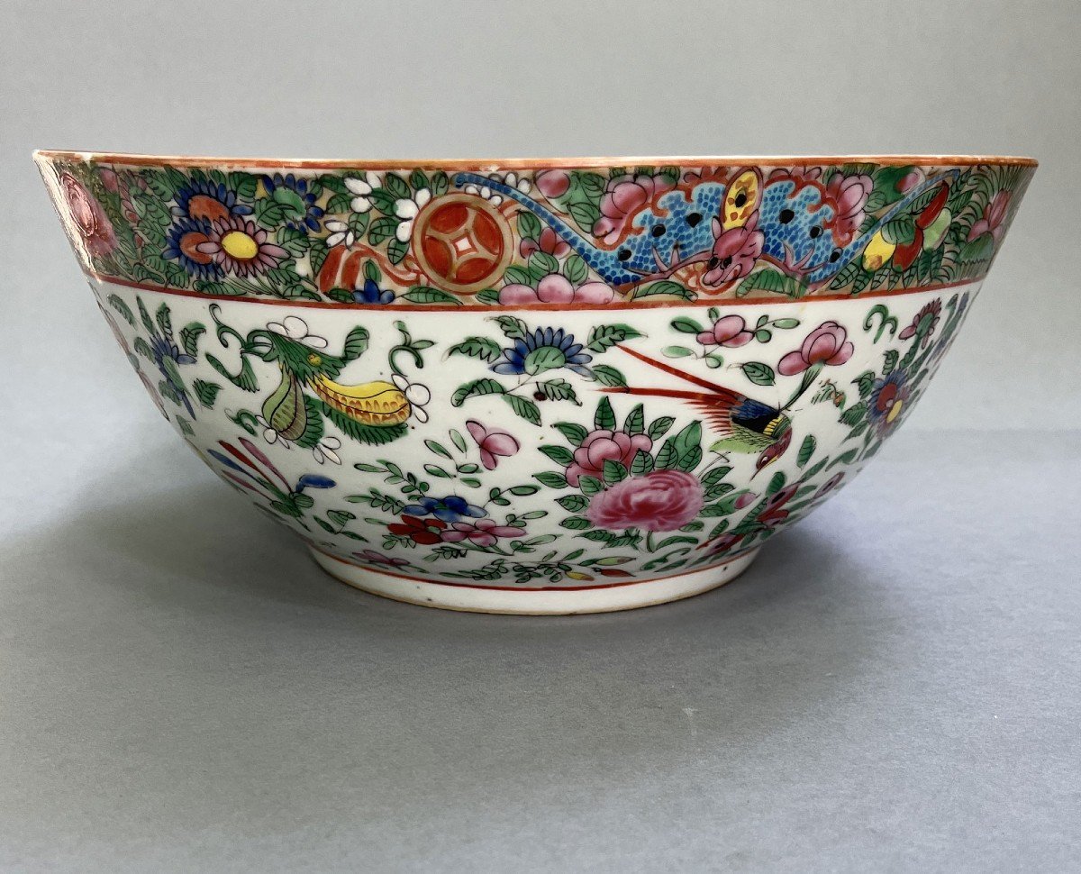 Bol Porcelaine Cantonaise Chinoise Antique Famille Rose Marché Persan Date Islamique 1318 -photo-1