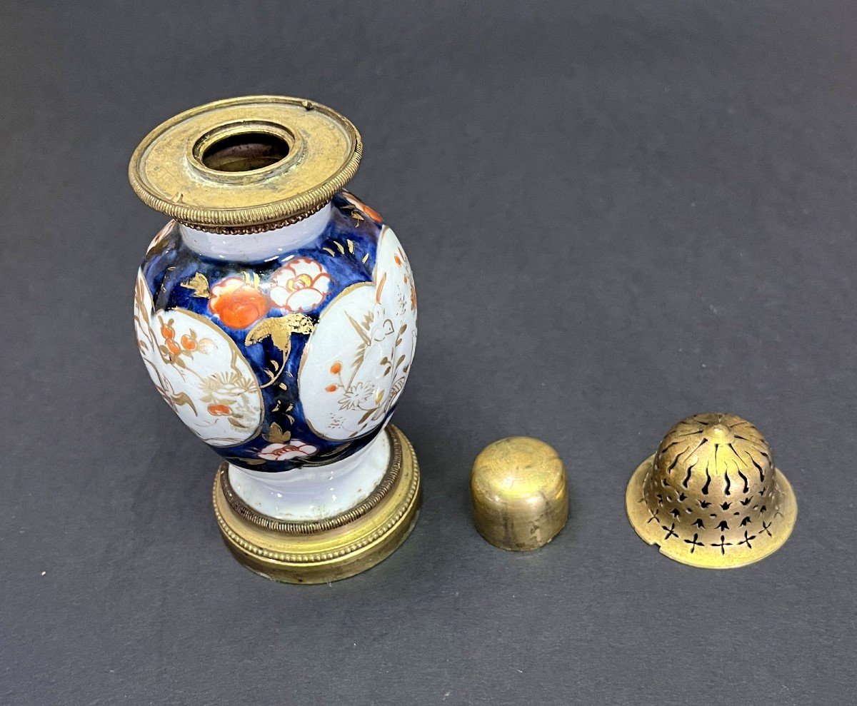Antique Sander Pounce Pot Japanese Porcelain Imari C18th French Ormulo Mounts-photo-1