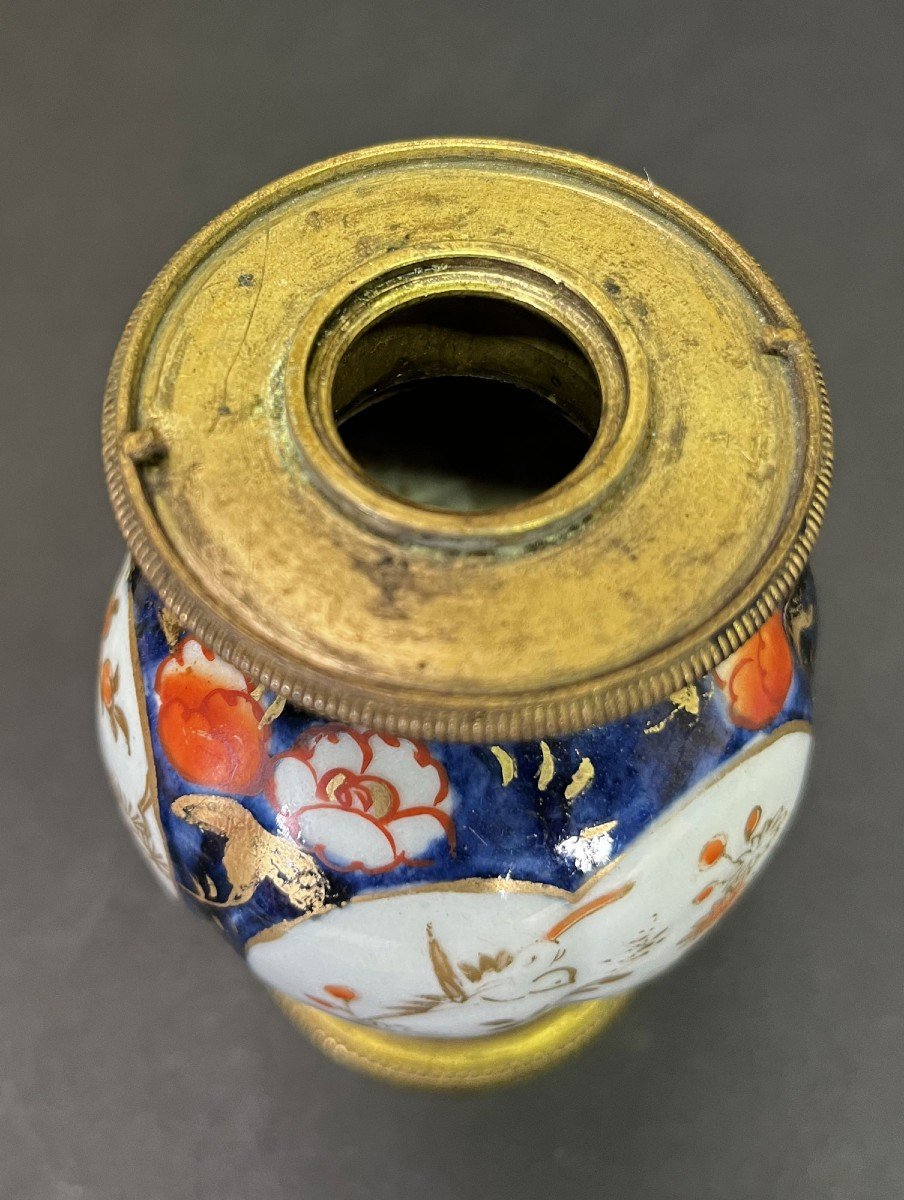 Antique Sander Pounce Pot Japanese Porcelain Imari C18th French Ormulo Mounts-photo-3