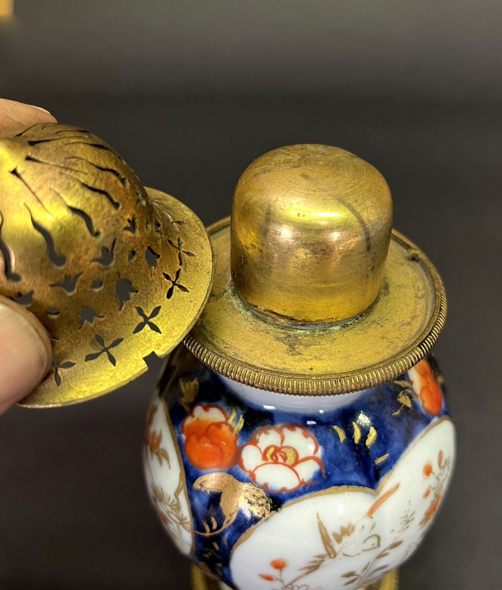 Antique Sander Pounce Pot Japanese Porcelain Imari C18th French Ormulo Mounts-photo-4