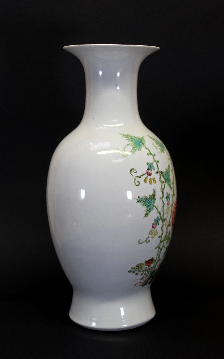 Large Antique Chinese Porcelain Vase China Decorative Interior Design-photo-4