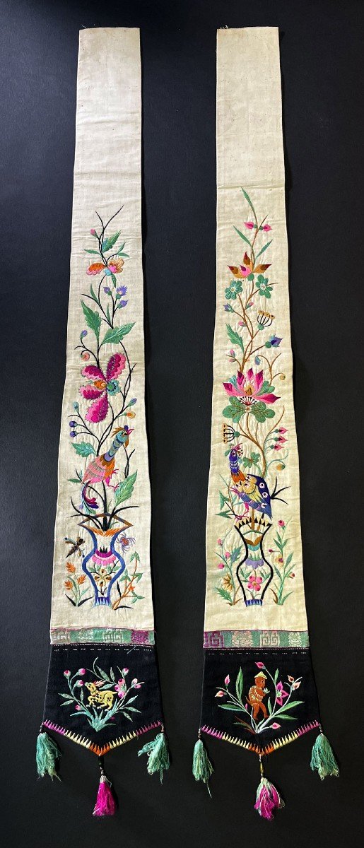Peranakan Nyonya Straits Chinese Broderies En Soie Singapour Malaisie.