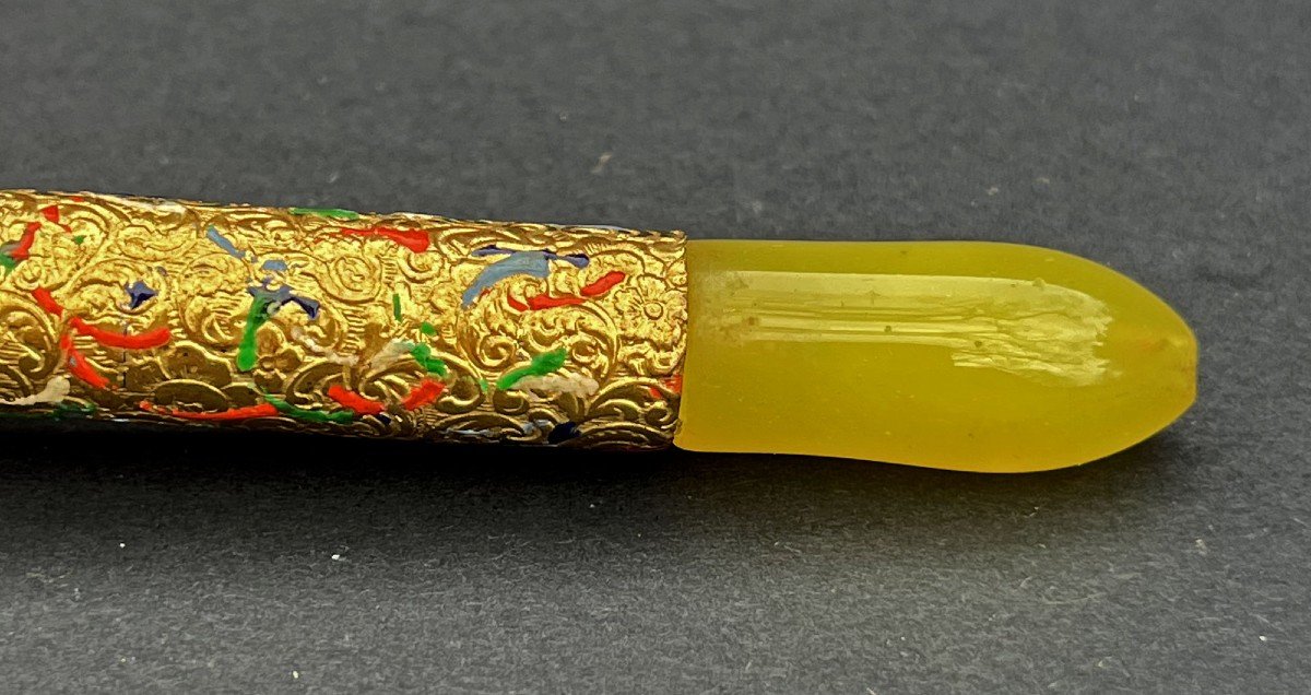 Pipe Tophane Ottomane Turque Antique Chibouk Parfait état Fabricant Luka-photo-4