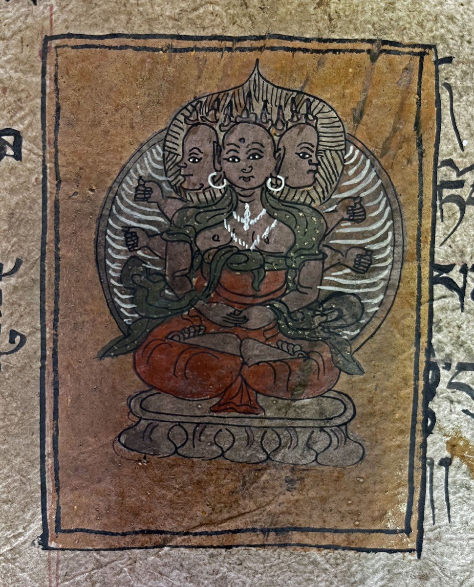 Ancient Tibetan Manuscript Beneficial Qualities Of The Diamond Sutra-photo-2