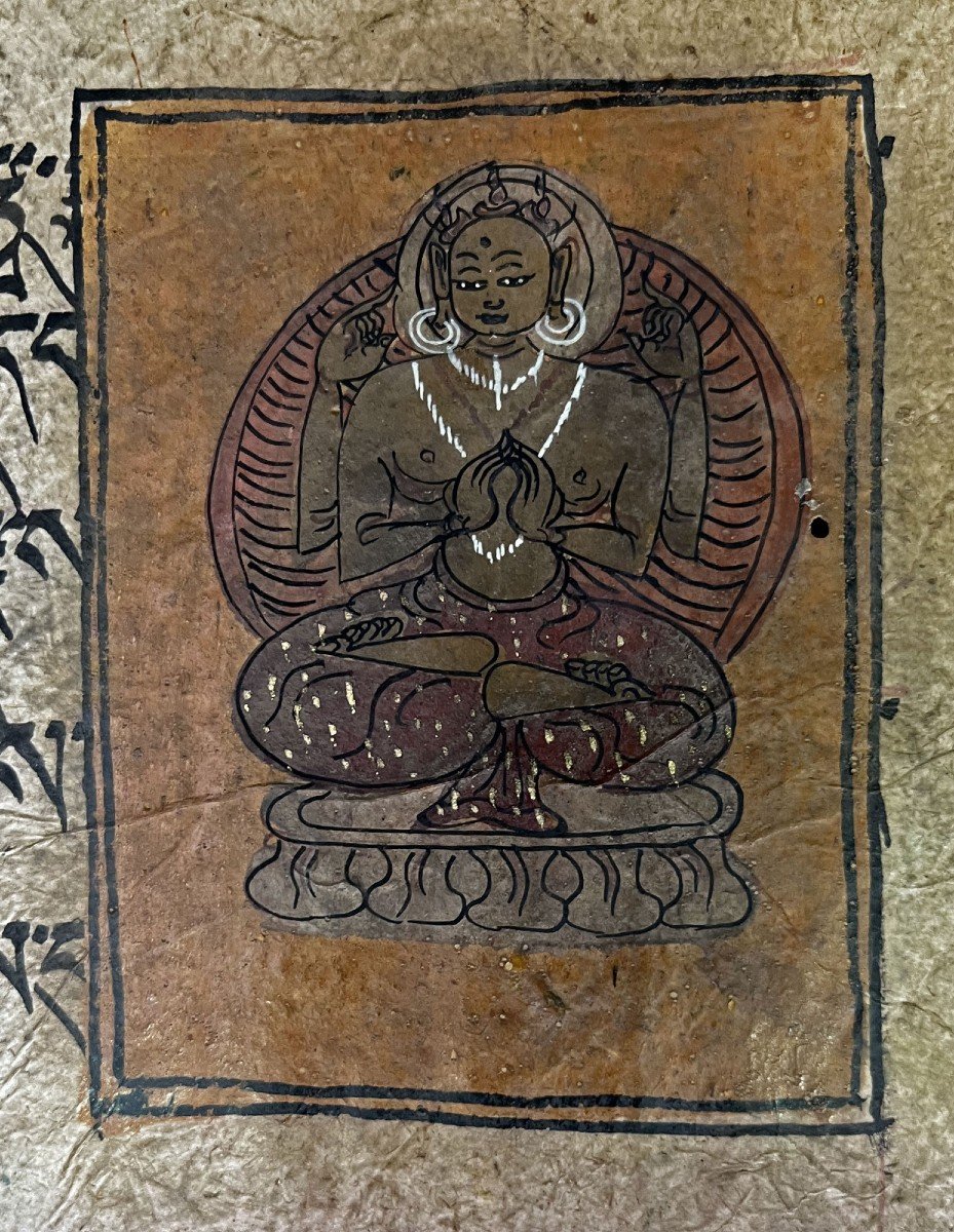 Ancient Tibetan Manuscript Beneficial Qualities Of The Diamond Sutra-photo-3