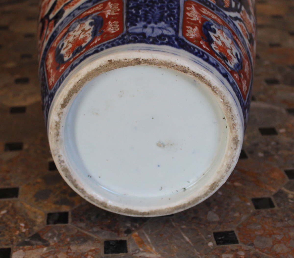 Grand Vase Antique Japonais En Porcelaine Imari 62cm Design d'Intérieur-photo-6