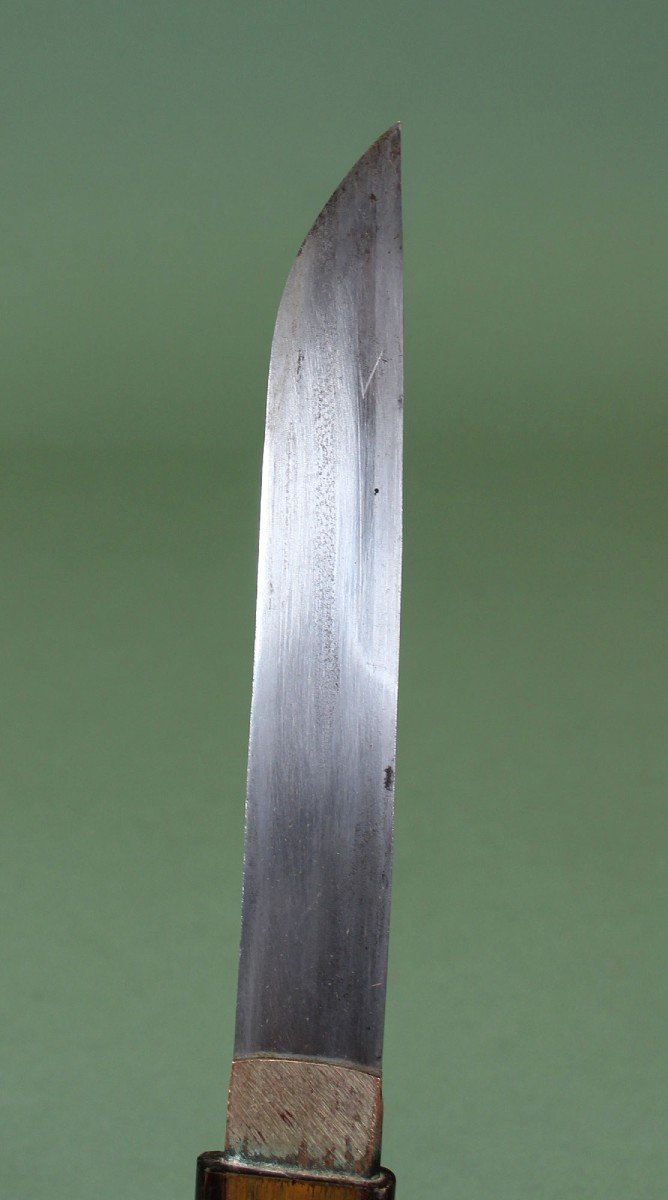 Dague japonaise ancienne Tanto cachée déguisée en éventail  Meji Periode.-photo-4