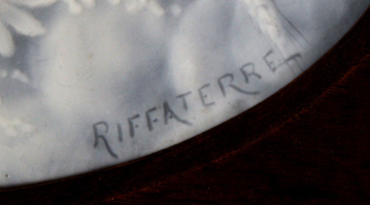 Plaque pâte sur pâte en Porcelaine de Limoges, Auguste Riffaterre (1868-1935) Art Nouveau-photo-2