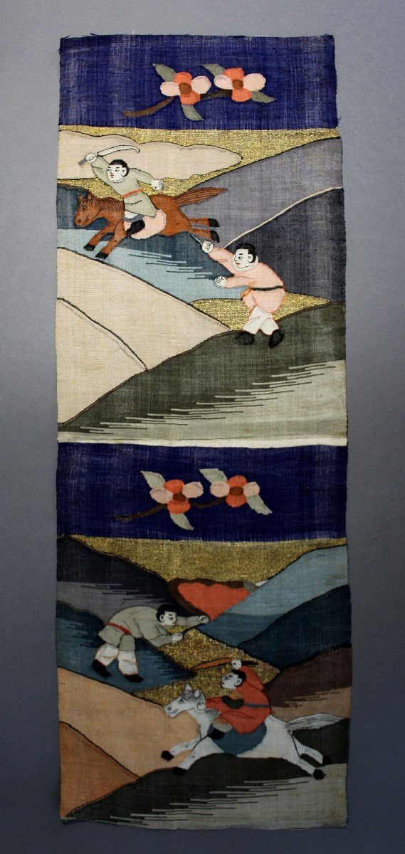 Antique Chinese Silk Embroidery Kesi Kossu 19th-photo-2