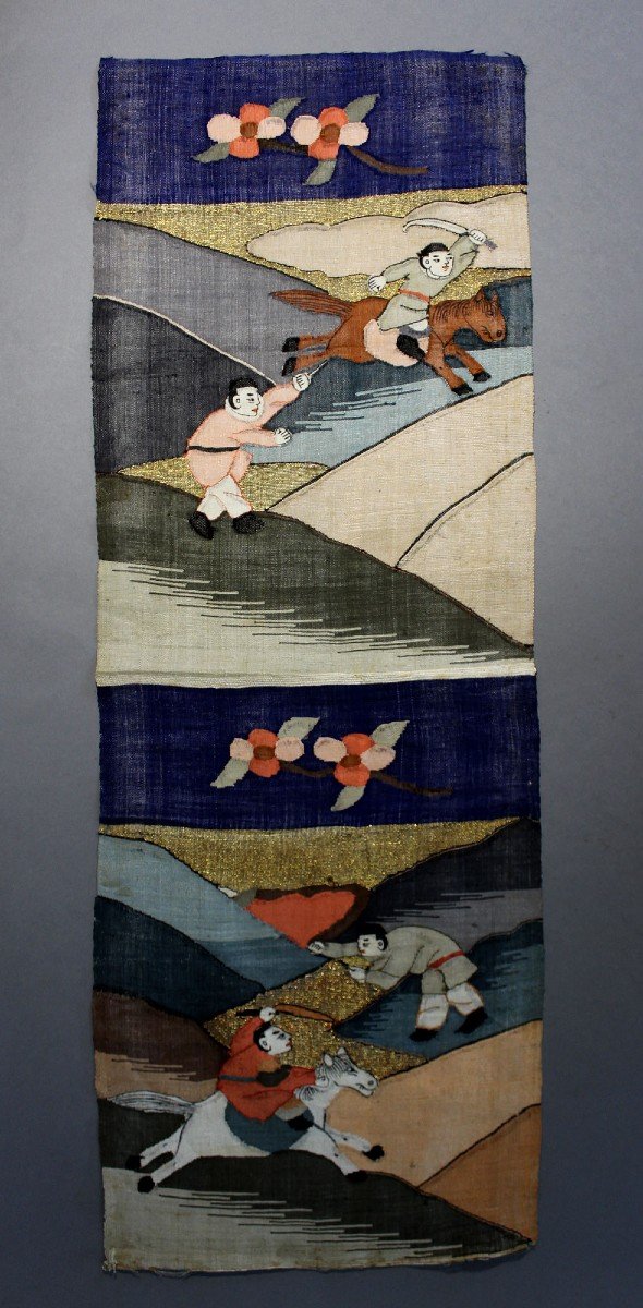 Antique Chinese Silk Embroidery Kesi Kossu 19th