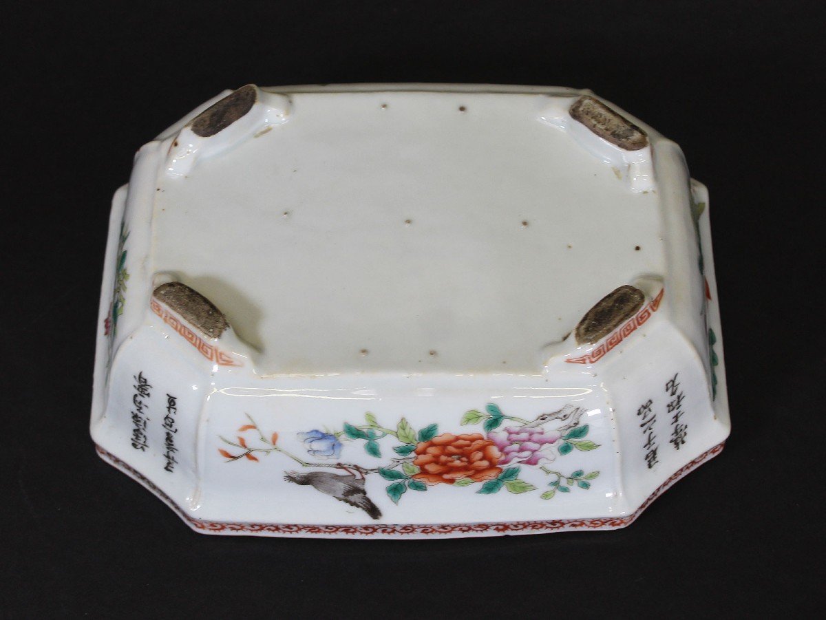 Antique Chinese Porcelain Narcissus Bulb Planter Famille Rose -photo-4