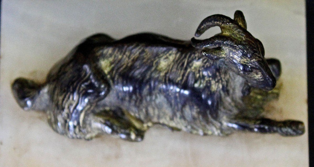  Bouc Animalier Sujet En Bronze-photo-1