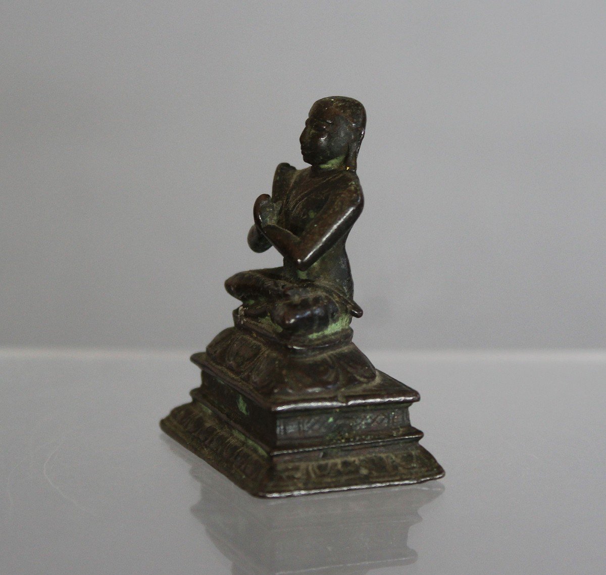 Ancient Bronze C16th Ramanuj Acharya Indian Hindu Philosopher Guru Sri Vaishnavism Bhakti -photo-2