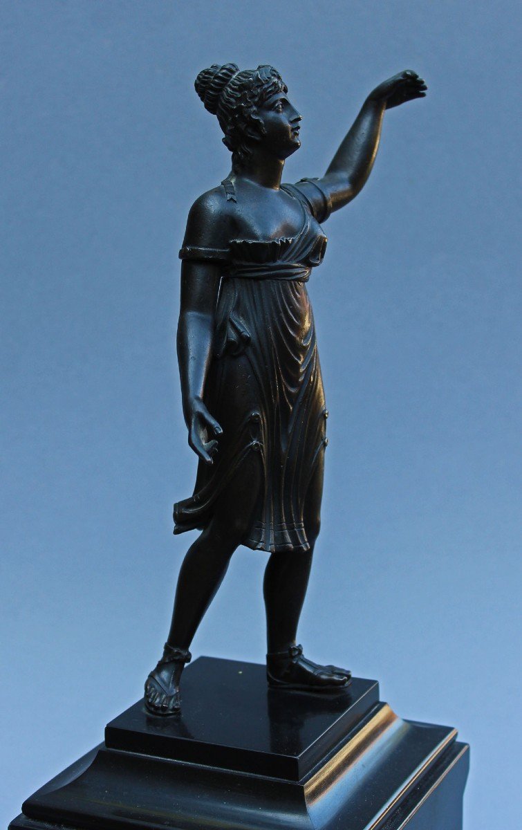 Antique Italian Grand Tour Bronze Greek/roman Goddess-photo-1