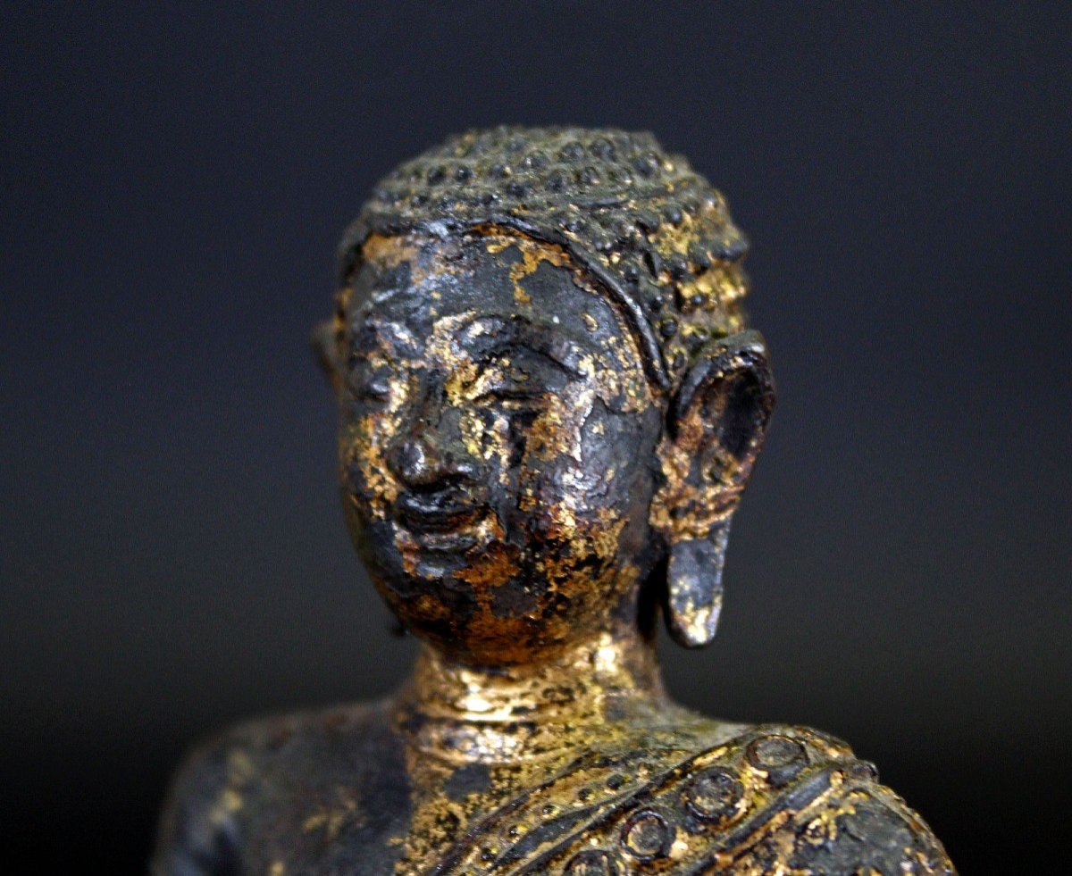 Nice Buddha Early Thai Rattanakosin Period Gilt Bronze Thailand -photo-1