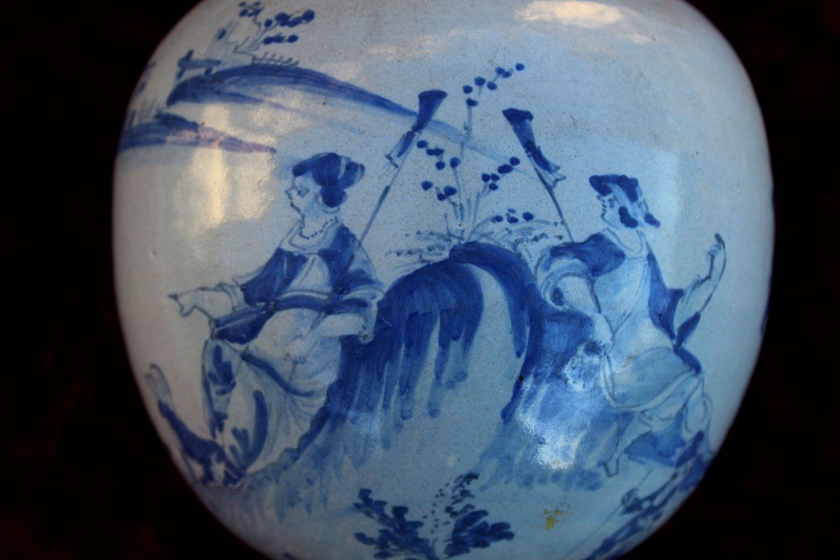 3 Vases En Faïence Italienne De Savona XVIIe / XVIIIe Siècle-photo-4
