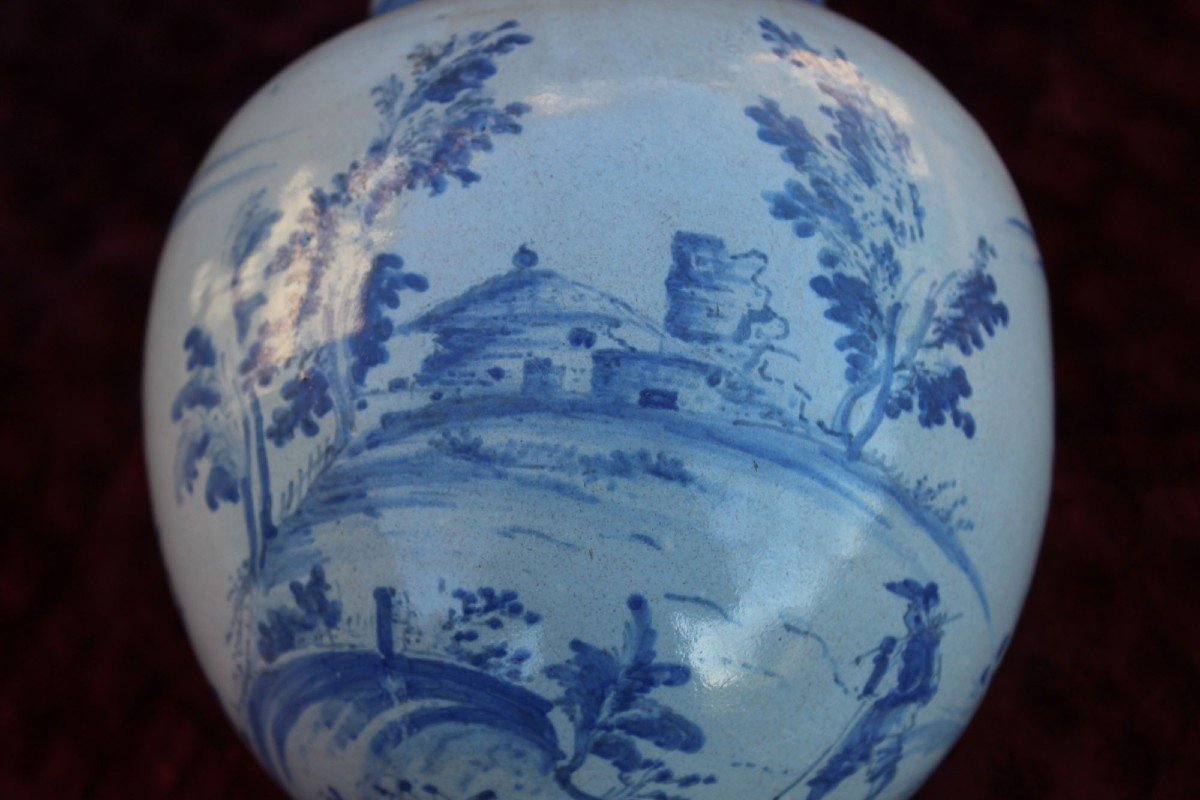 3 Vases En Faïence Italienne De Savona XVIIe / XVIIIe Siècle-photo-1