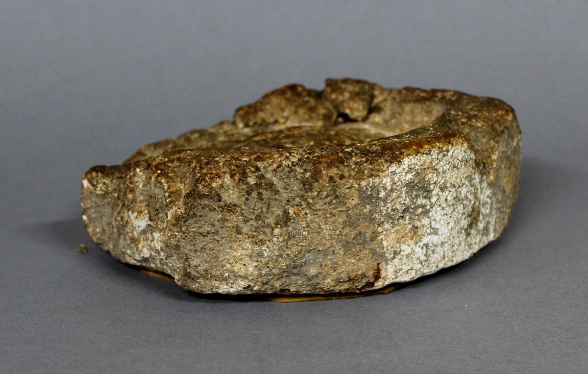 Moule à Lampe à Huile En Pierre Rare, époque Paléochrétienne, Byzantine / Romaine, Ve Siècle-photo-3