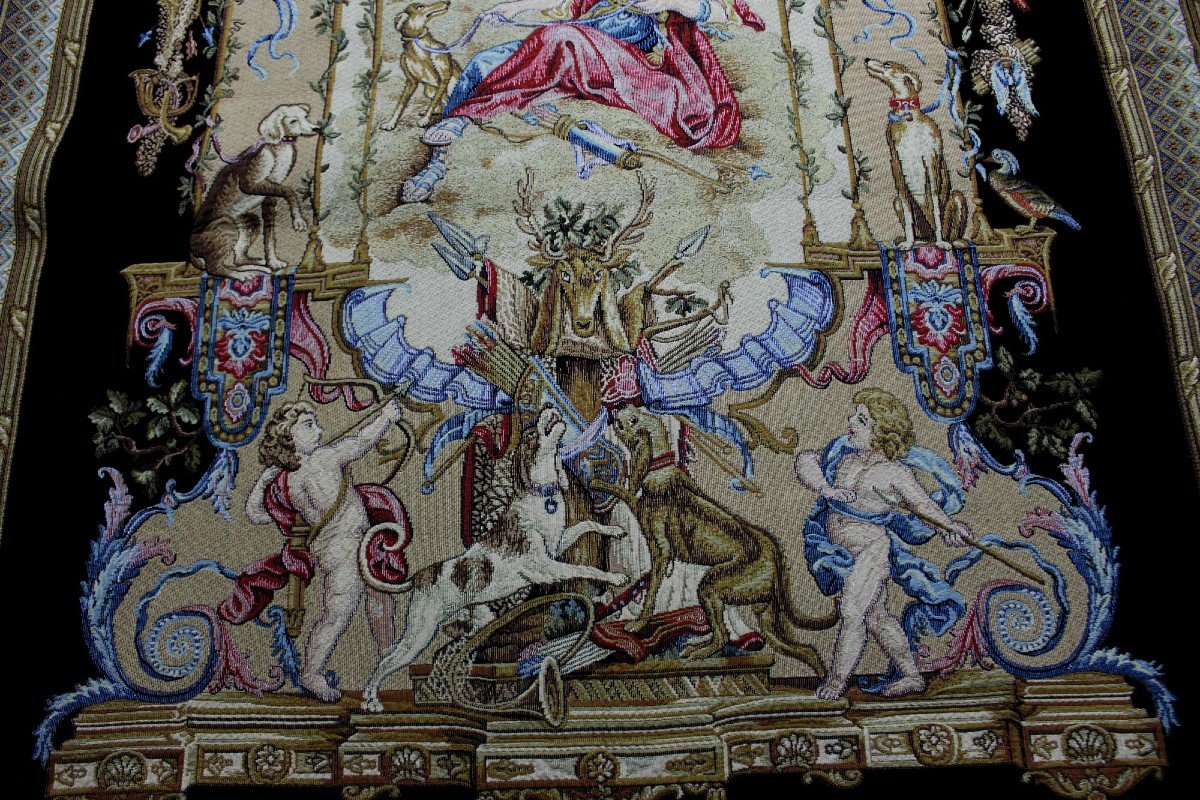 Gobelins Tapestry Diana Roman Goddess Of Hunting, Fauna, Childbirth And The Moon-photo-2
