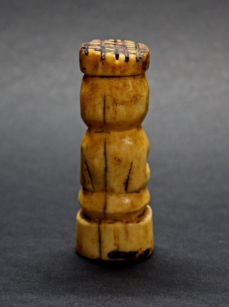 Tampon Sceau Ancien Lega En Ivoire Du Congo Art tribal africain-photo-3
