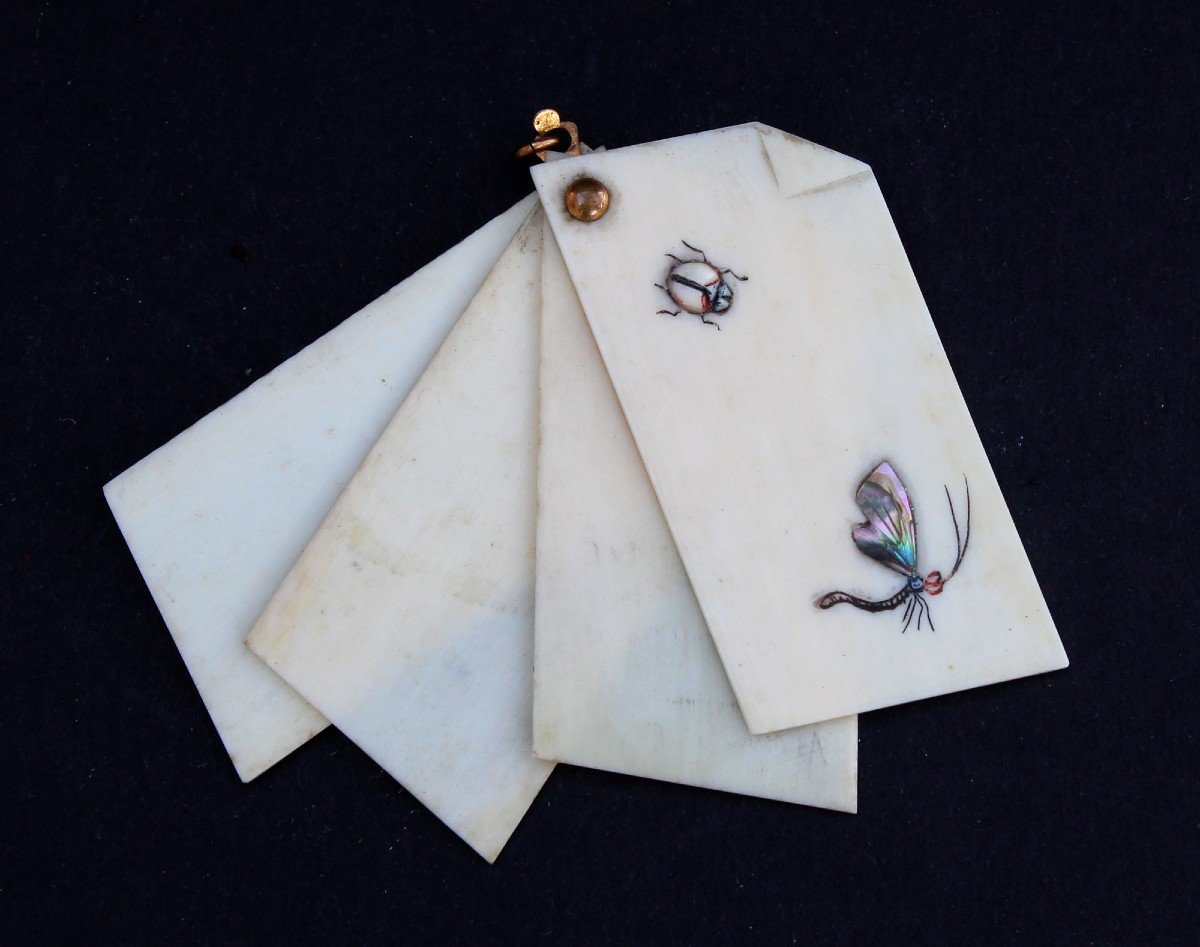 Carnet De Balle Shibiyama Ancien Japon époque Meiji Vers 1890.