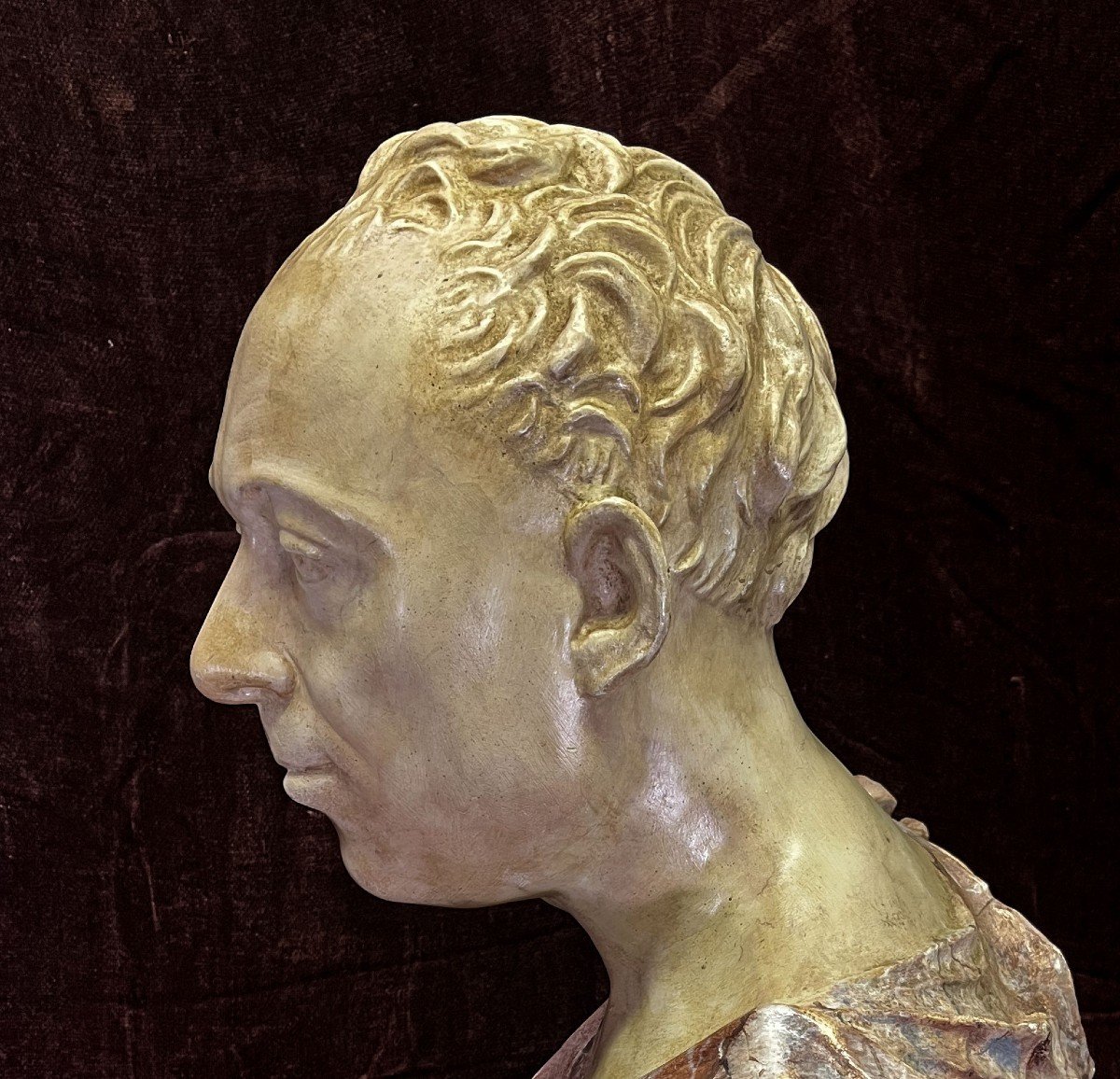Plaster Bust Of Diotisalvi Neroni Italian Politician Medici Florence Louvre Renaissance -photo-4