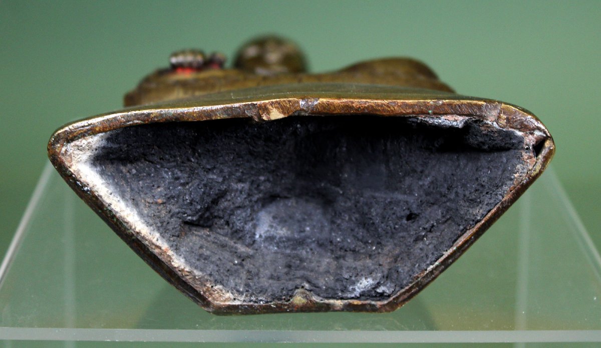 Buddha, Bronze, Burma, Shan, 18th Century. Votive Inscription On The Reverse.-photo-4