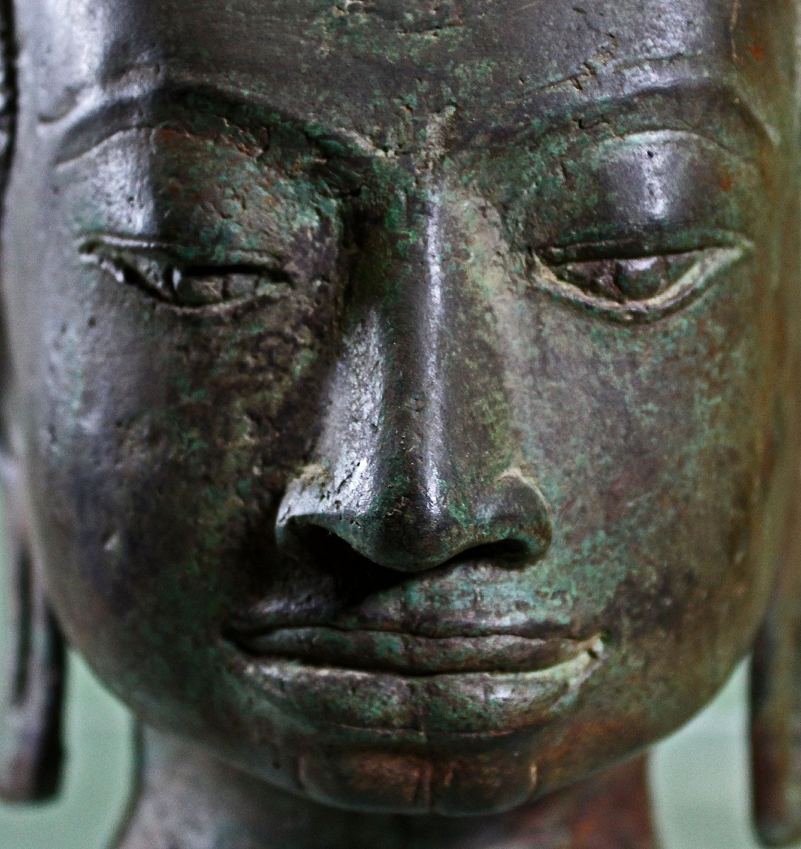 Tête De Bouddha En Bronze Antique Thaïlande Bouddhiste Thaïlandais-photo-1