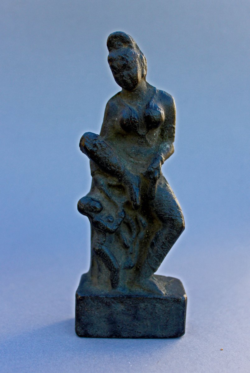 Pair Of Indian Bronzes Hindu Goddess Chola  9th To The 13th Century.-photo-3