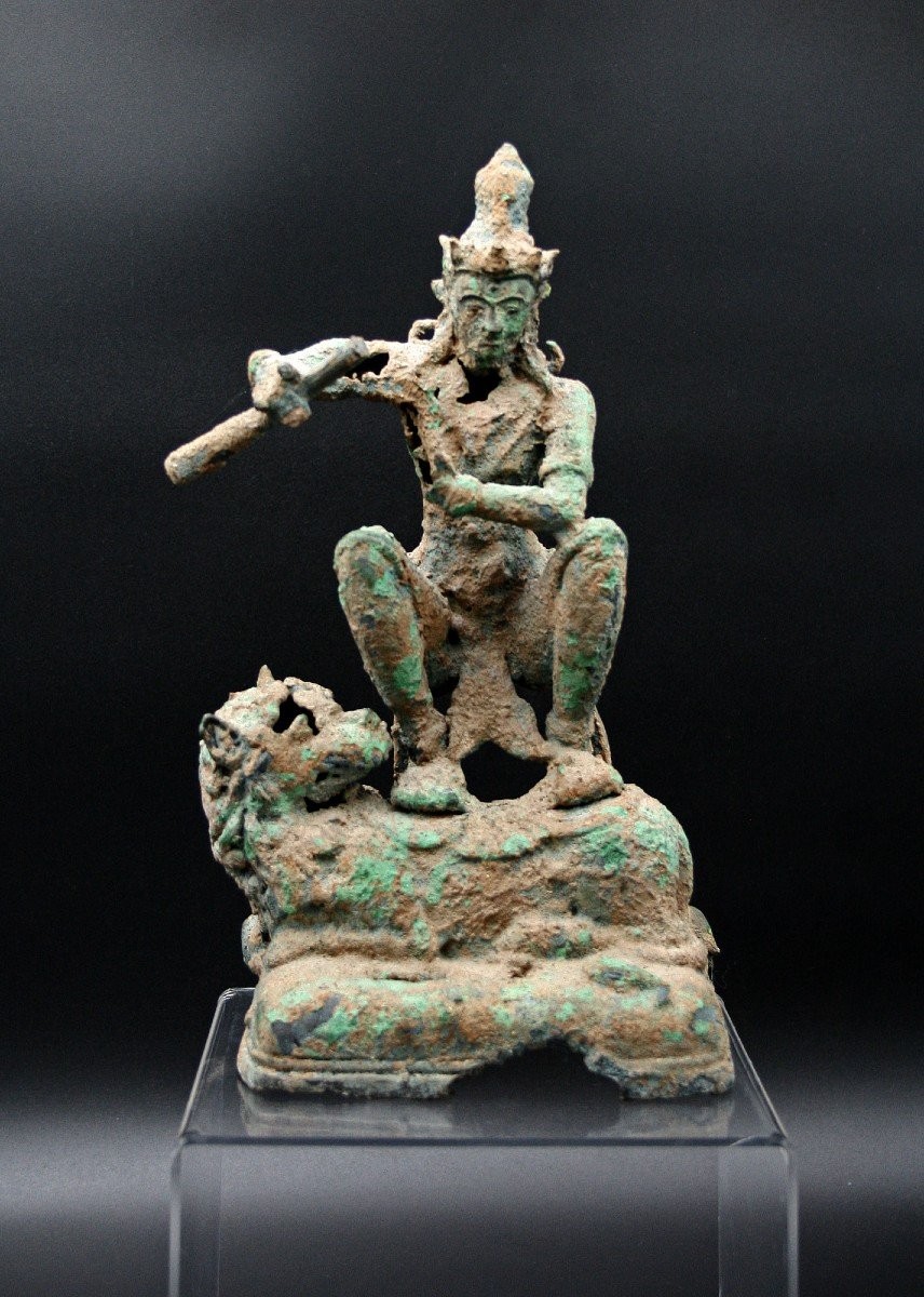 Important Buddhist Bronze Sculpture Excavated From Srivijaya (thai Peninsula) From The 8th Century